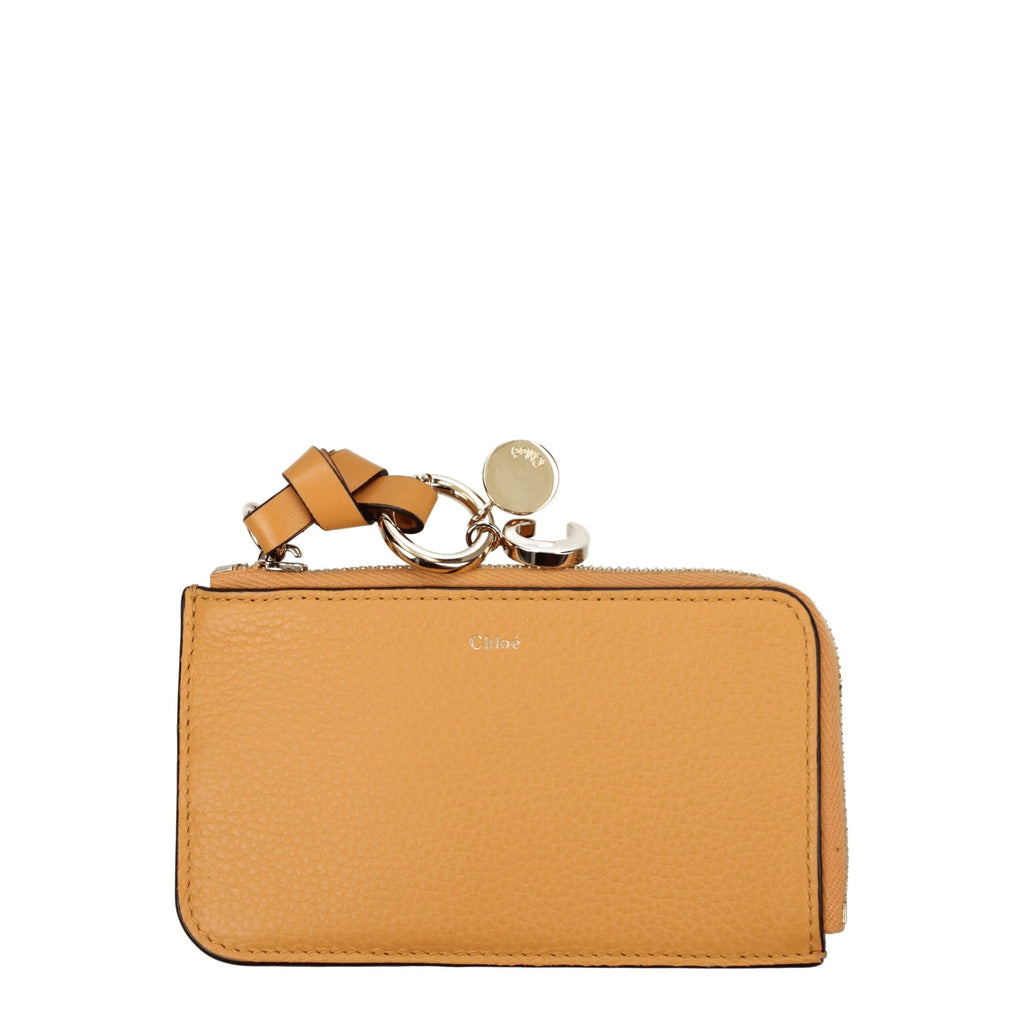 Portafoglio Chloé in pelle arancione