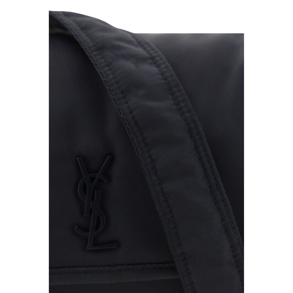 Borsa a spalla Saint Laurent in nylon nero