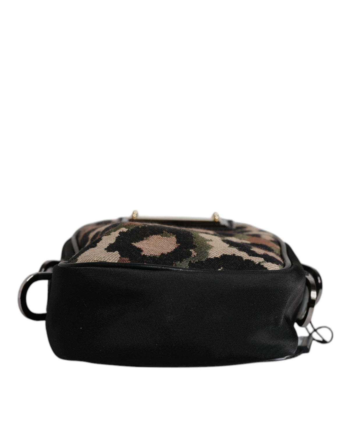 Borsa a tracolla Dolce & Gabbana multicolore con placca logo in jacquard leopardato