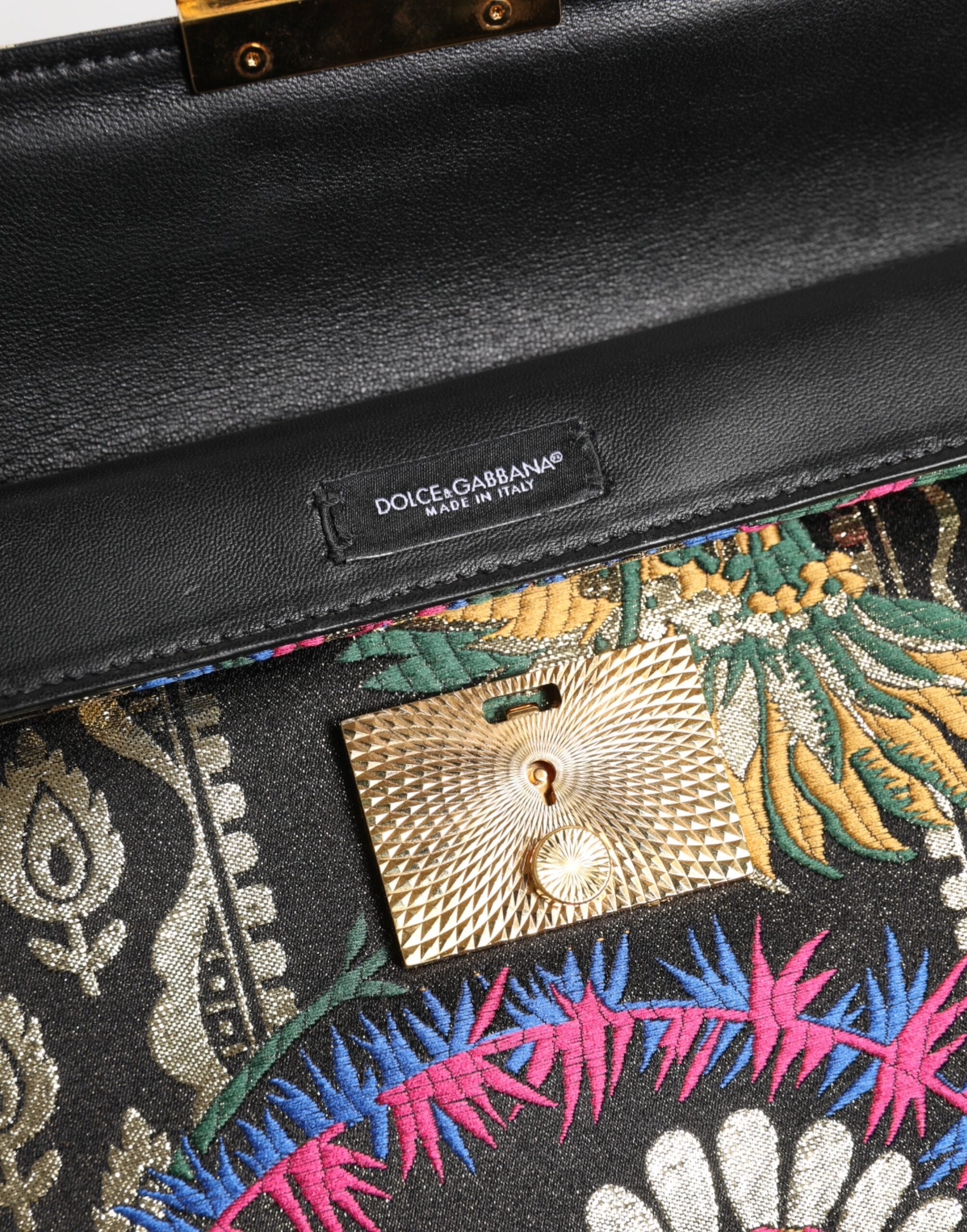 Borsa Portadocumenti Dolce & Gabbana Multicolor Jacquard Floreale