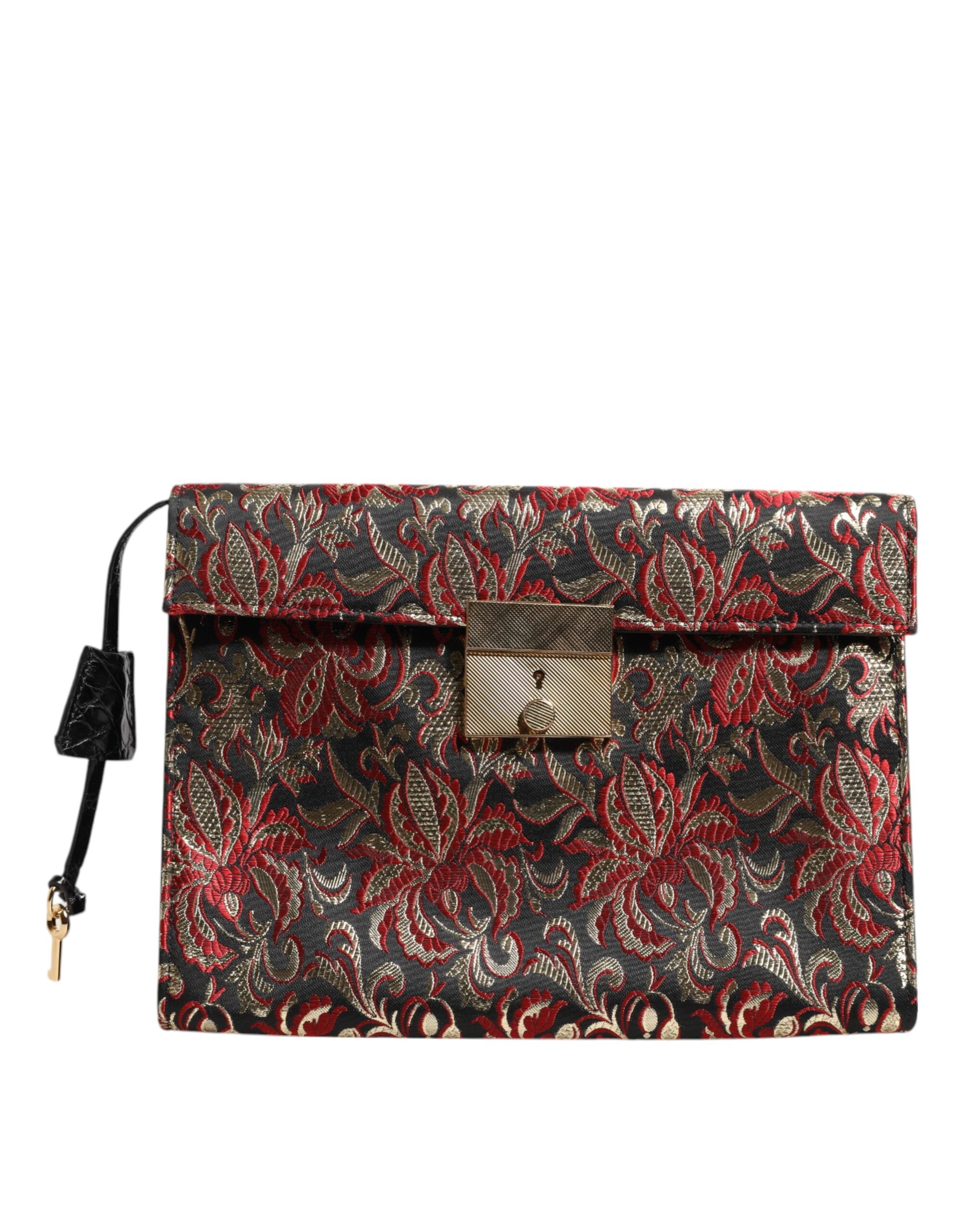 Borsa ventiquattrore Dolce & Gabbana in jacquard floreale multicolore