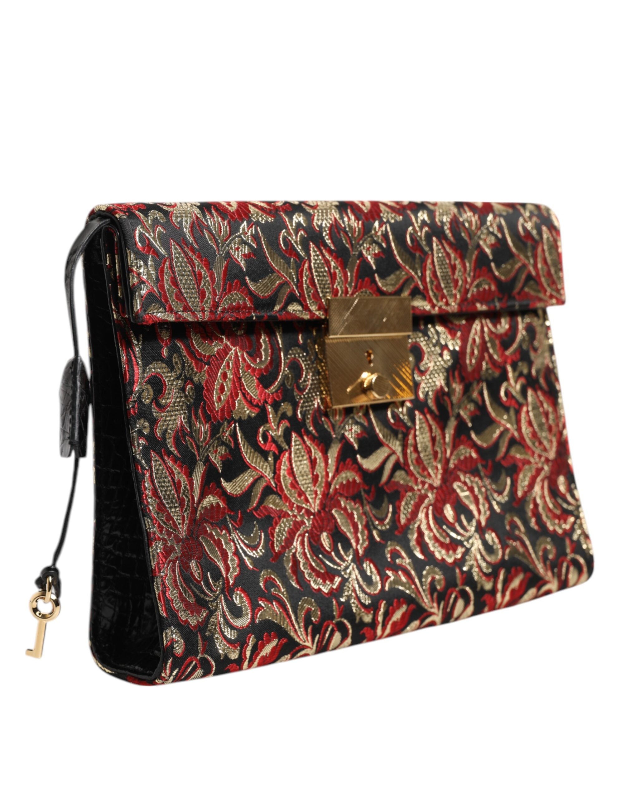 Borsa ventiquattrore Dolce & Gabbana in jacquard floreale multicolore