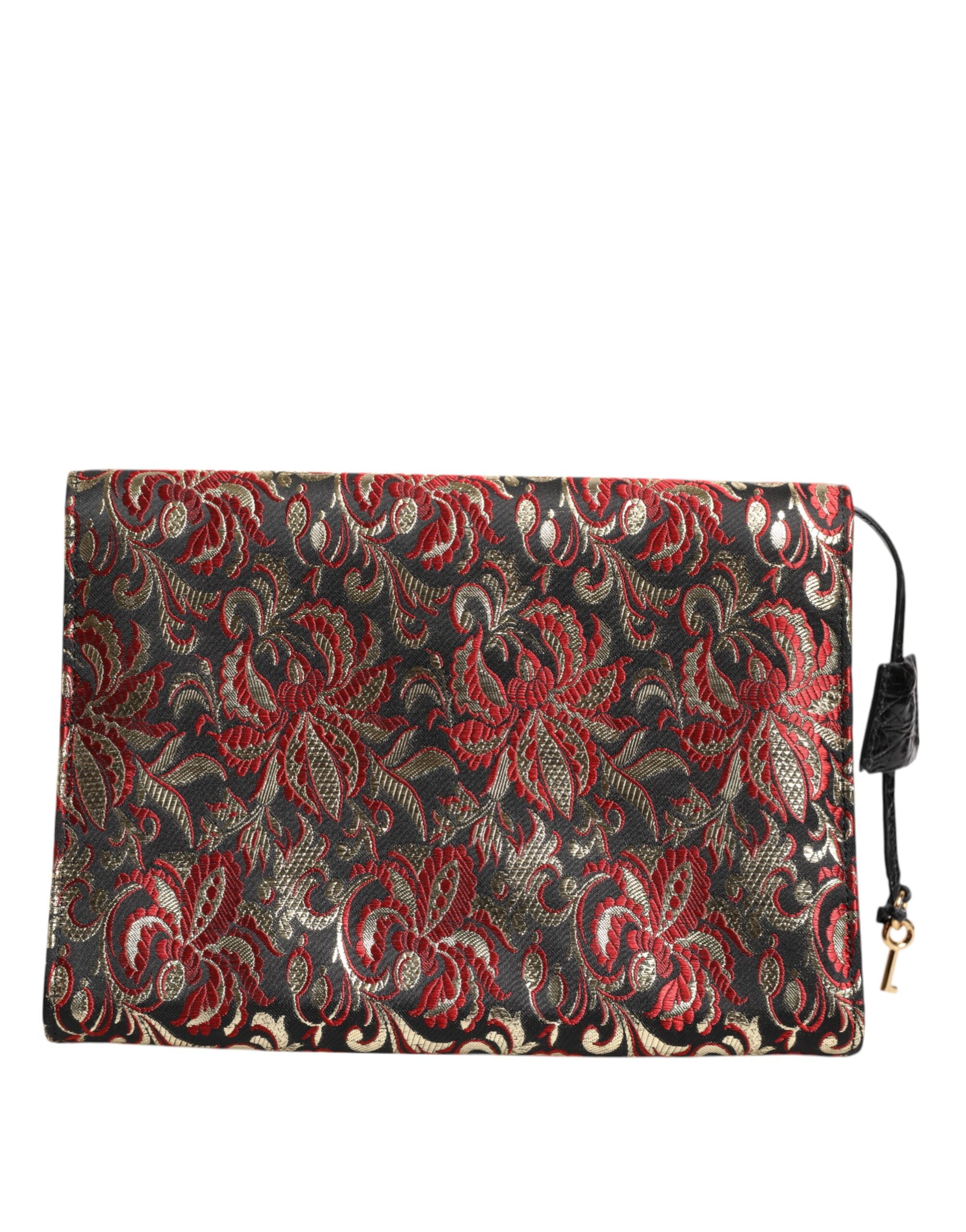 Borsa ventiquattrore Dolce & Gabbana in jacquard floreale multicolore