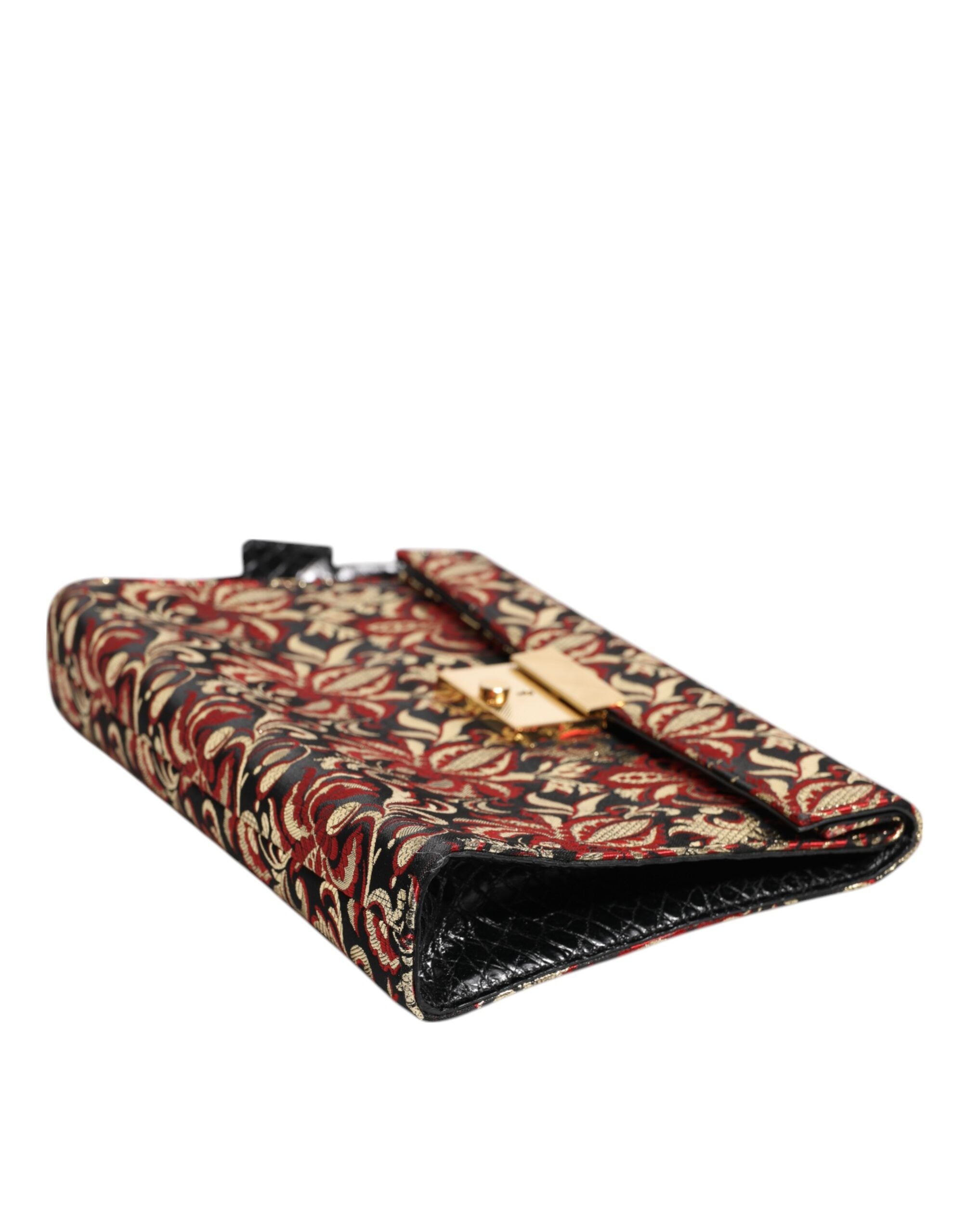 Borsa ventiquattrore Dolce & Gabbana in jacquard floreale multicolore