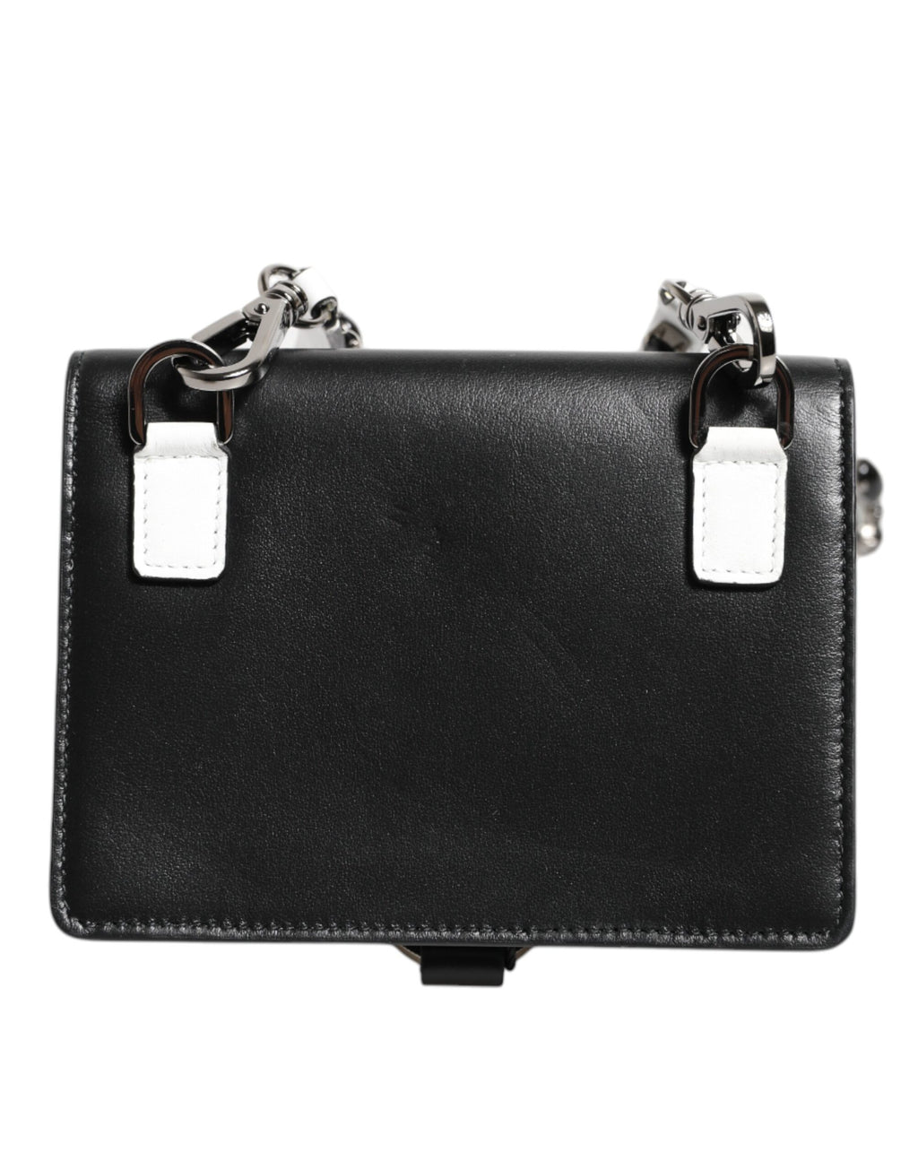 Portacarte/portafoglio Dolce & Gabbana in pelle nera con cristalli