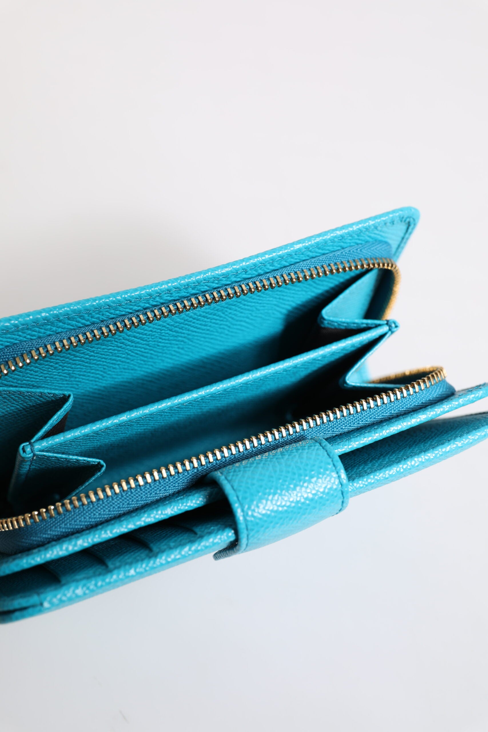 Portafoglio a soffietto lungo in pelle Light Blue Dolce & Gabbana
