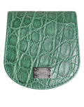 Dolce & Gabbana Portamonete Custodia Porta Condom Tascabile in Pelle Esotica Verde