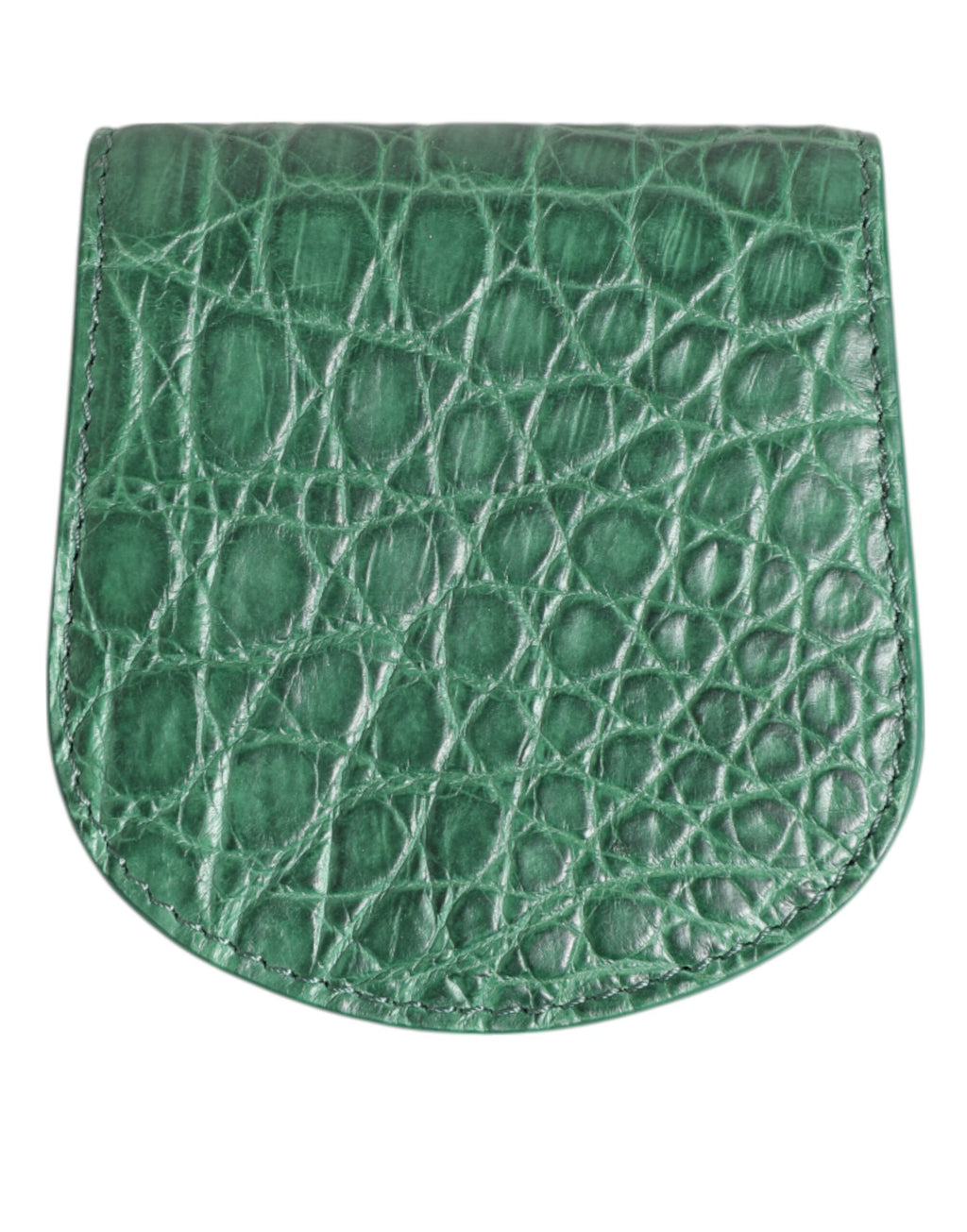 Dolce & Gabbana Portamonete Custodia Porta Condom Tascabile in Pelle Esotica Verde