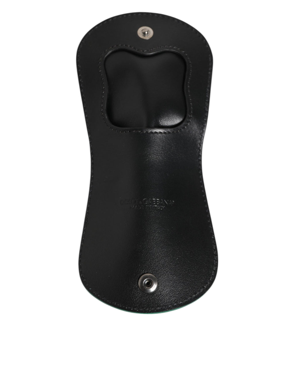 Dolce & Gabbana Portamonete Custodia Porta Condom Tascabile in Pelle Esotica Verde
