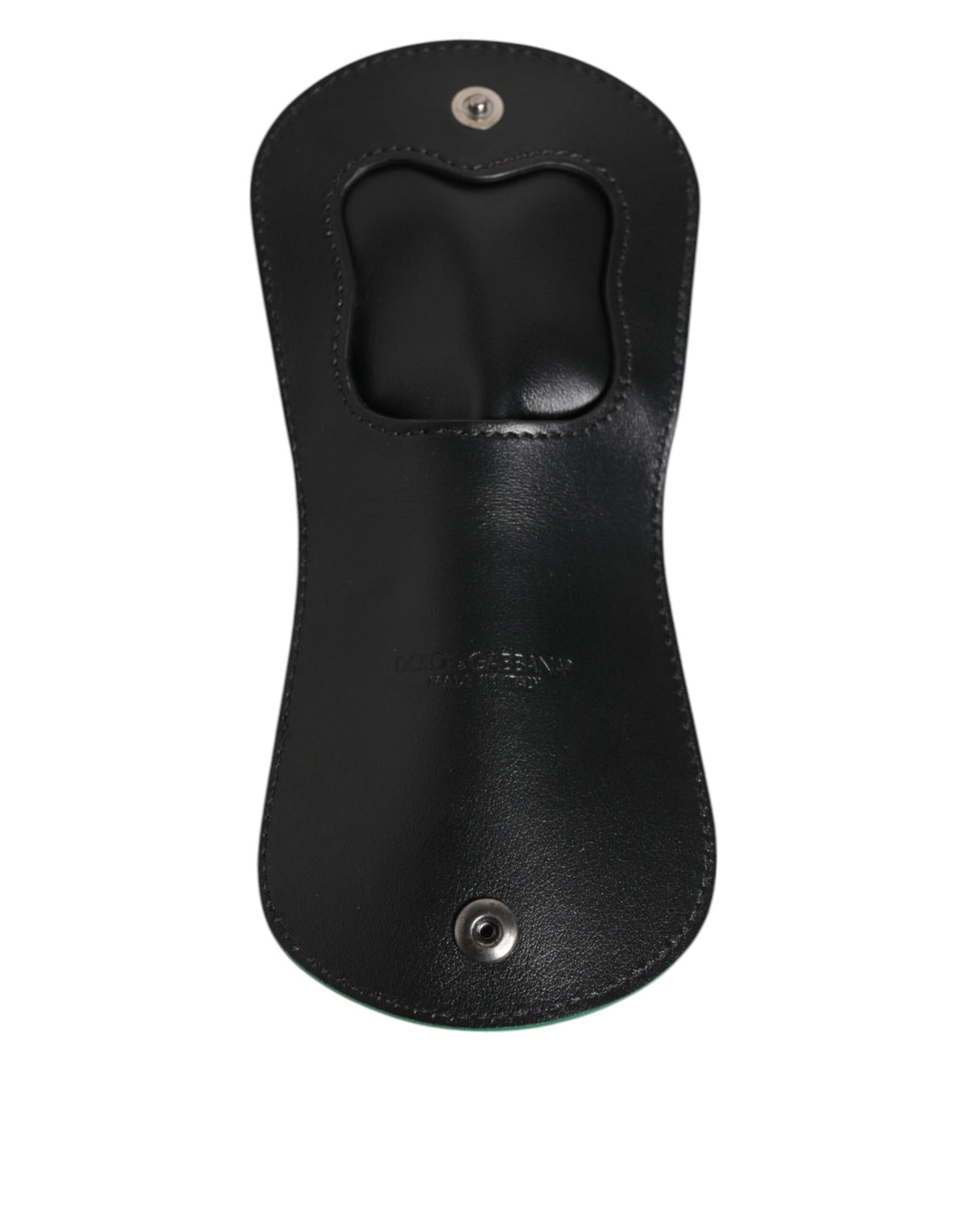 Dolce & Gabbana Portamonete Custodia Porta Condom Tascabile in Pelle Esotica Verde