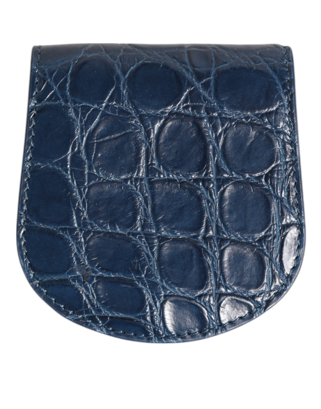 Dolce & Gabbana Portamonete Portacondom Tascabile in Pelle Esotica Blu