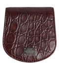 Dolce & Gabbana Burgundy Exotic Skin Coin Condom Case Holder Pocket Wallet