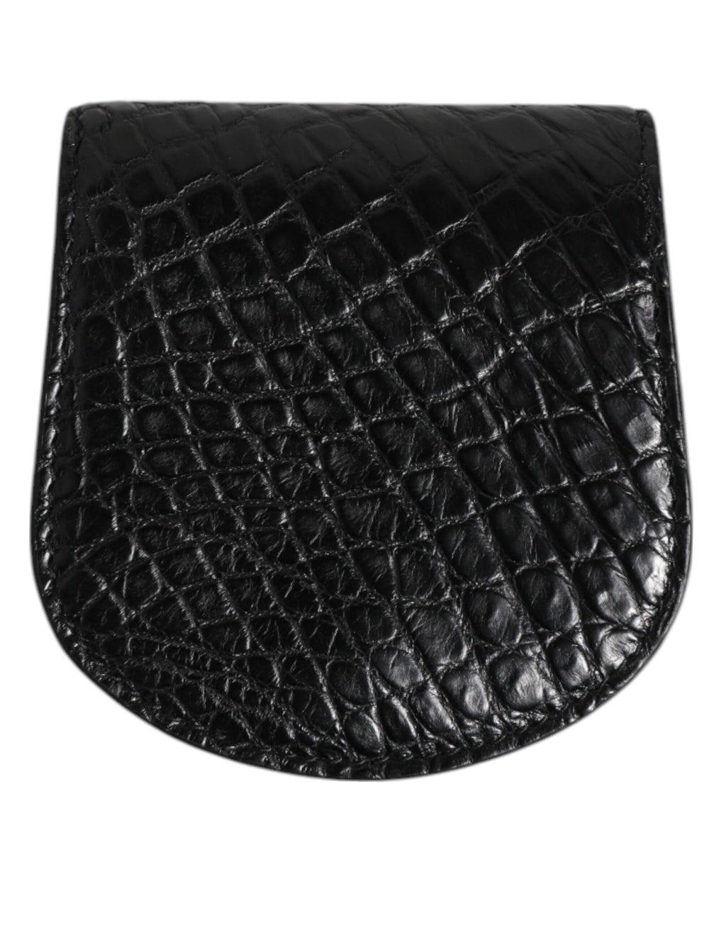 Dolce & Gabbana Portamonete Portacondom Tascabile in Pelle Esotica Nera