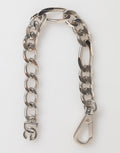 Dolce & Gabbana Bracciale con catena in ottone color argento, chiusura a moschettone e logo DG