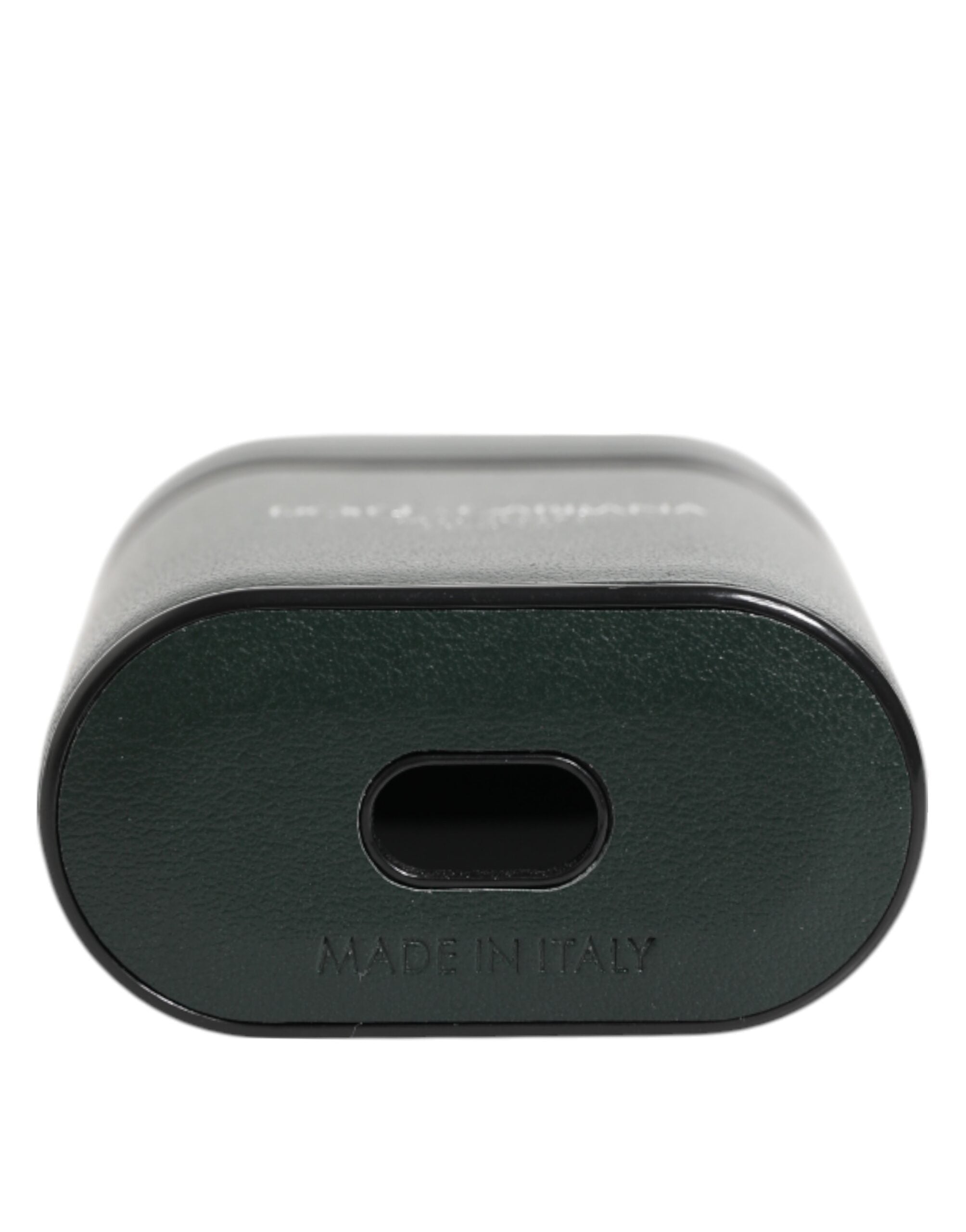 Dolce & Gabbana Custodia Nera in Pelle con Logo Stampato per Airpods da Uomo