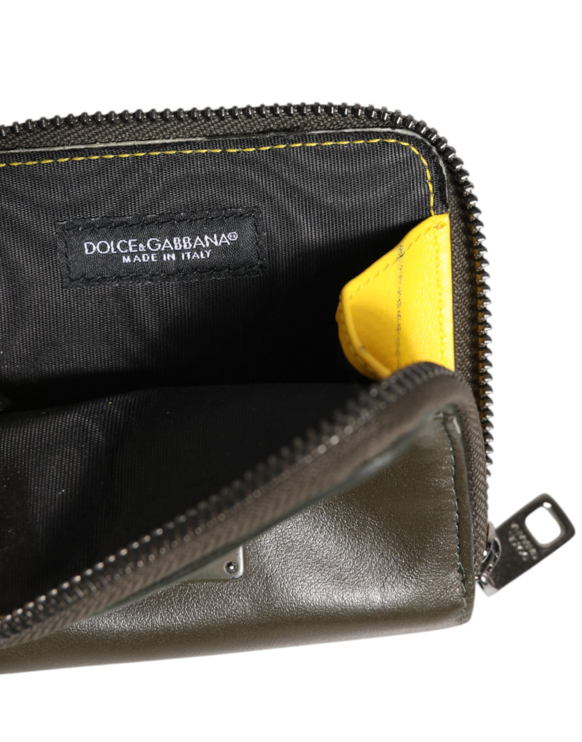 Portamonete Portacarte Dolce & Gabbana in Pelle Marrone con Placca Logo