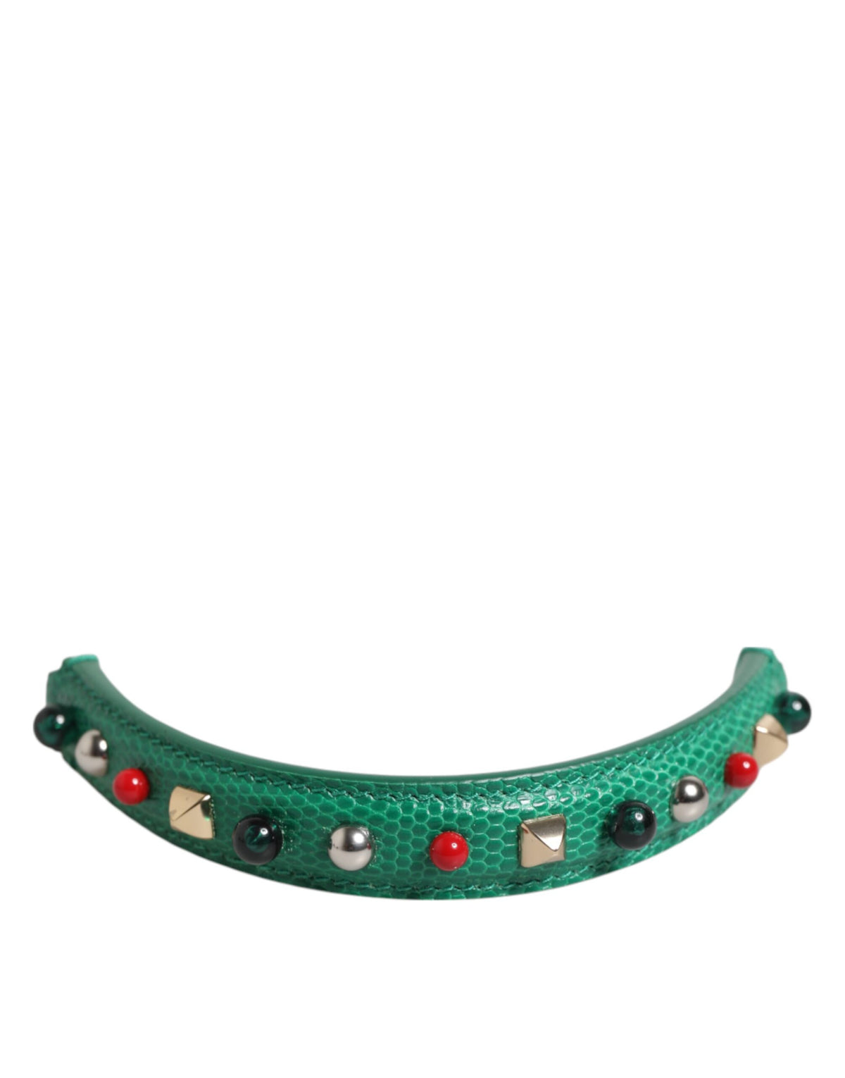 Dolce & Gabbana Manico Borsa in Pelle Verde con Dettagli Donna Tracolla
