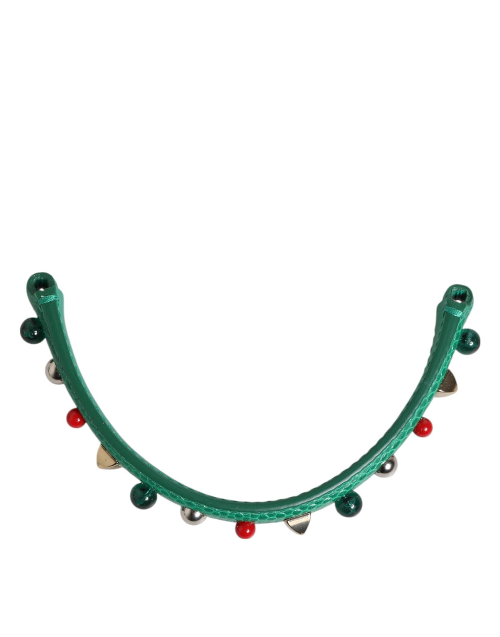 Dolce & Gabbana Manico Borsa in Pelle Verde con Dettagli Donna Tracolla