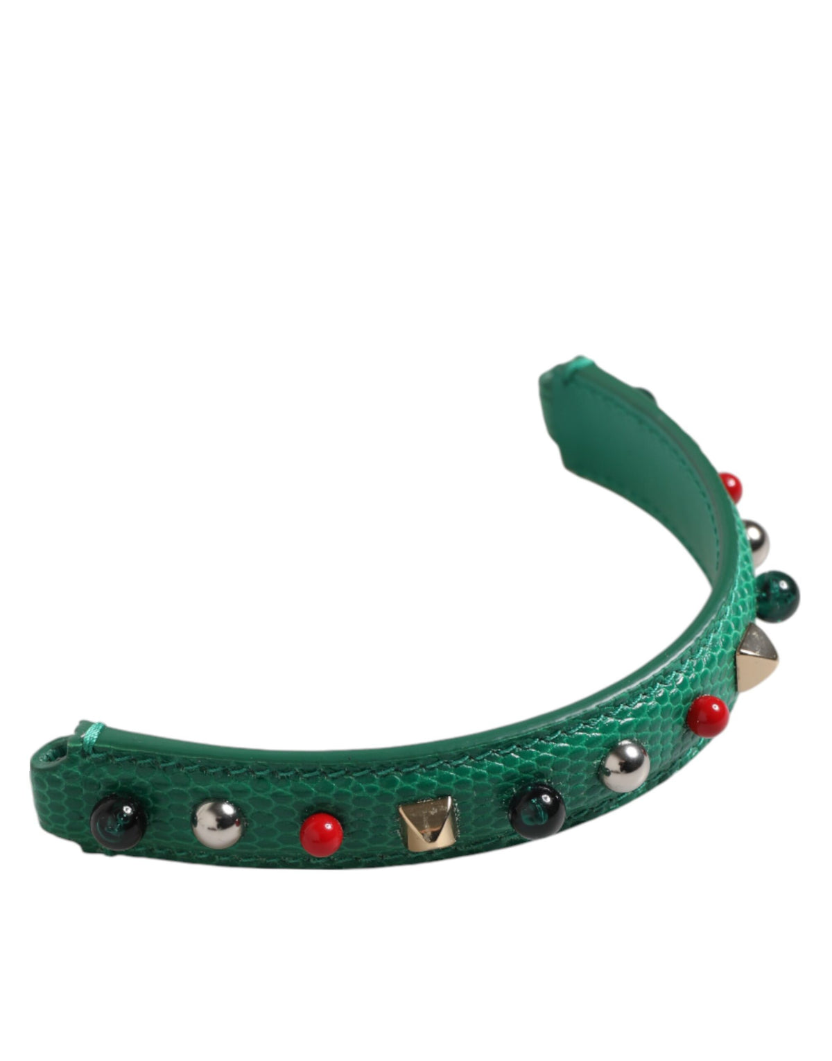 Dolce & Gabbana Manico Borsa in Pelle Verde con Dettagli Donna Tracolla