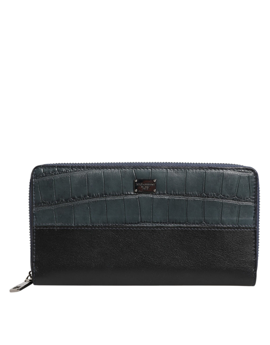 Dolce & Gabbana Portafoglio Continental da Uomo in Pelle Esotica Nero Blu