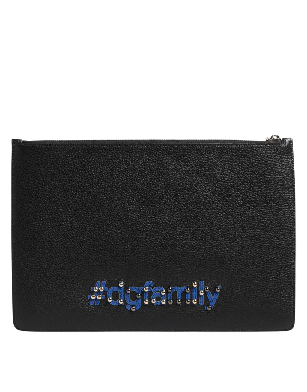 Dolce & Gabbana Busta Clutch da Uomo in Pelle Nera Impreziosita #DGFAMILY