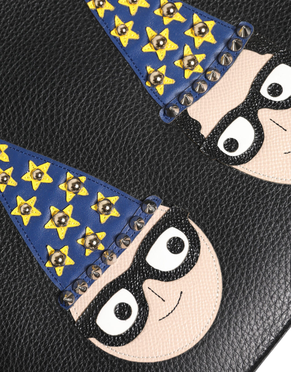 Dolce & Gabbana Busta Clutch da Uomo in Pelle Nera Impreziosita #DGFAMILY