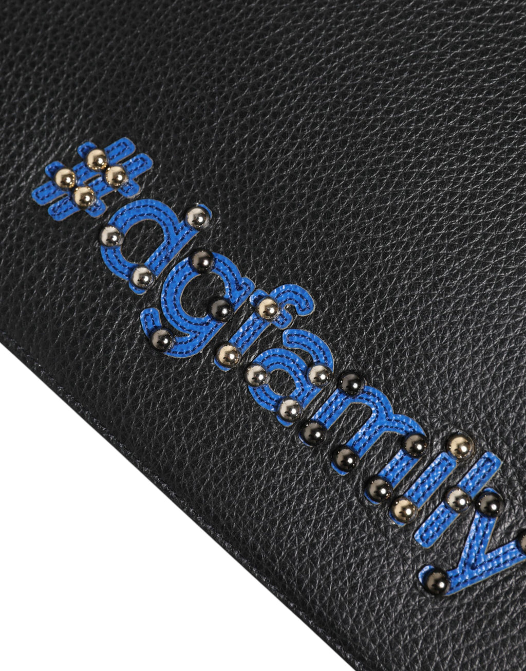Dolce & Gabbana Busta Clutch da Uomo in Pelle Nera Impreziosita #DGFAMILY