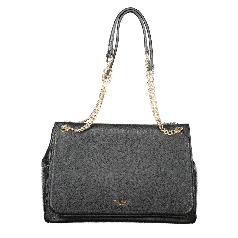 Twinset Nero Poliuretano Borsa a Spalla Donna