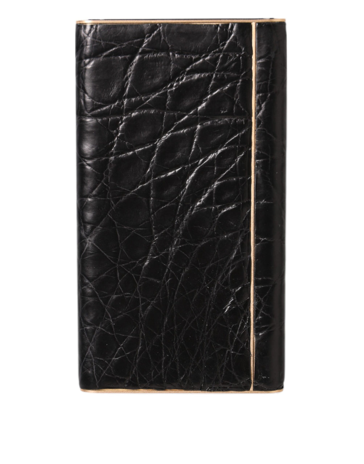 Power bank caricatore USB Dolce & Gabbana in pelle nera goffrata, 3000 mAh