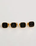 Dolce & Gabbana Anello regolabile, set di 4 pezzi con lettere "JAZZ" in ottone color oro