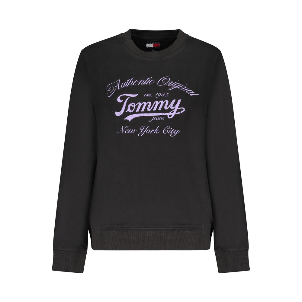 Tommy Hilfiger Felpa Donna in Cotone Nera