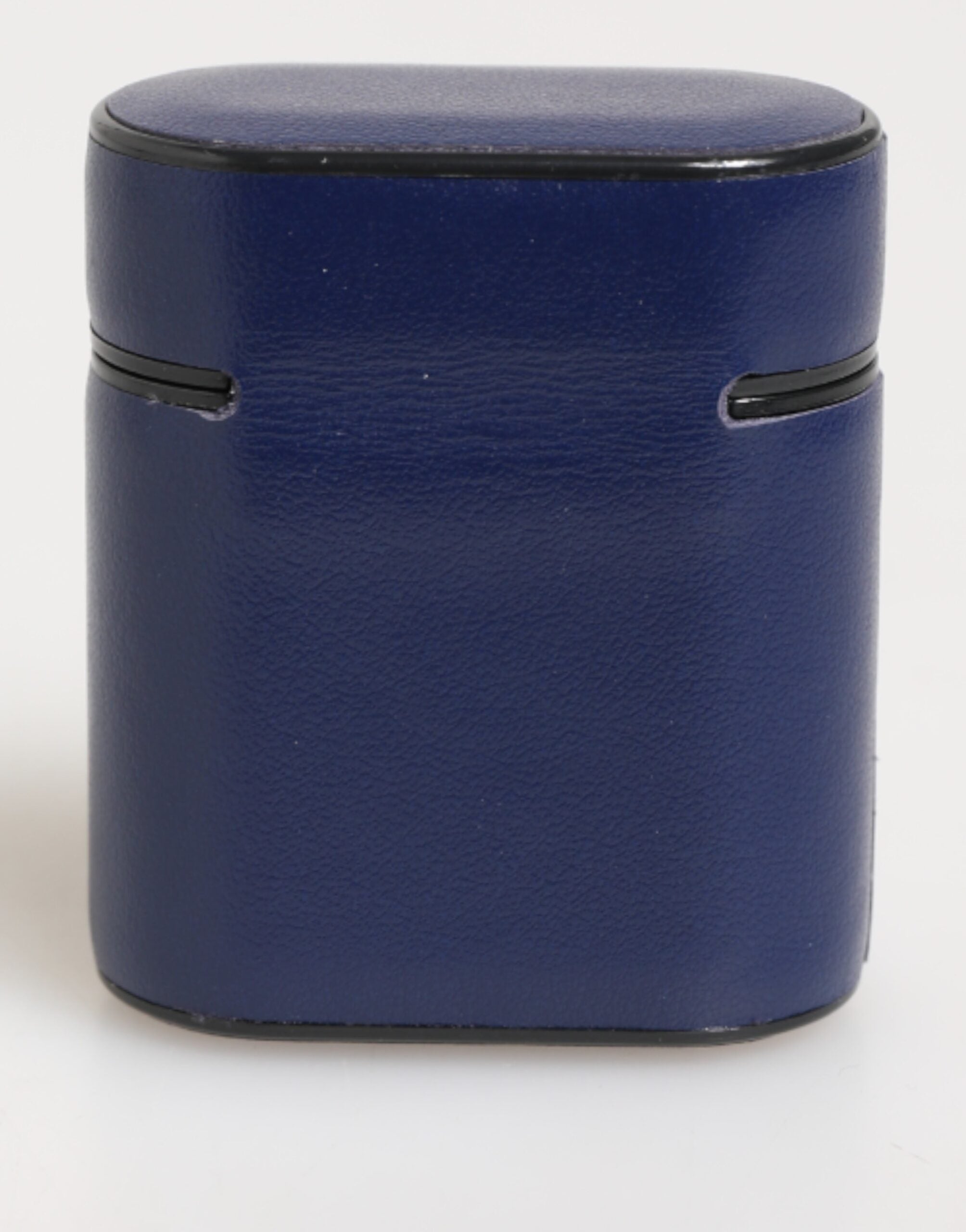 Custodia Dolce & Gabbana in pelle blu con logo stampato per Airpods da uomo