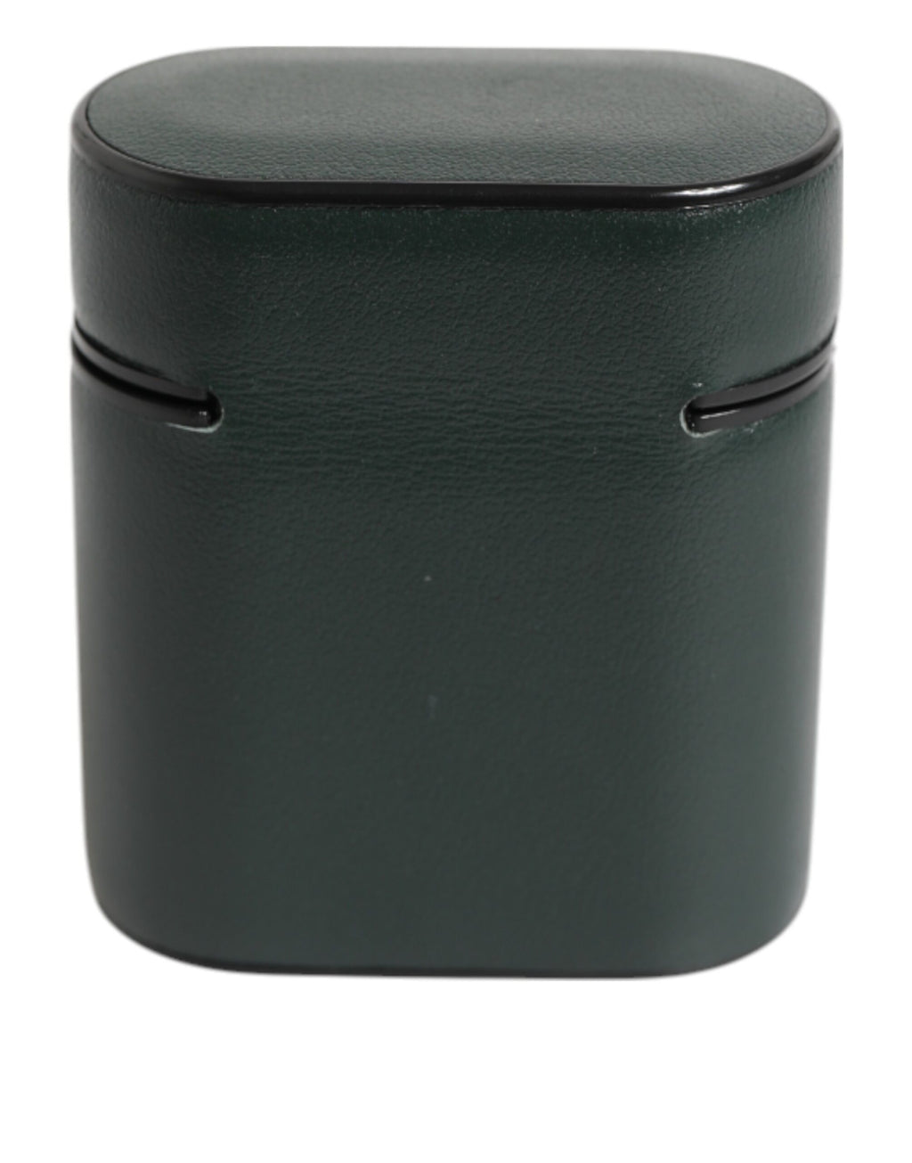 Custodia per Airpods Dolce & Gabbana in pelle di vitello verde militare con logo e patta
