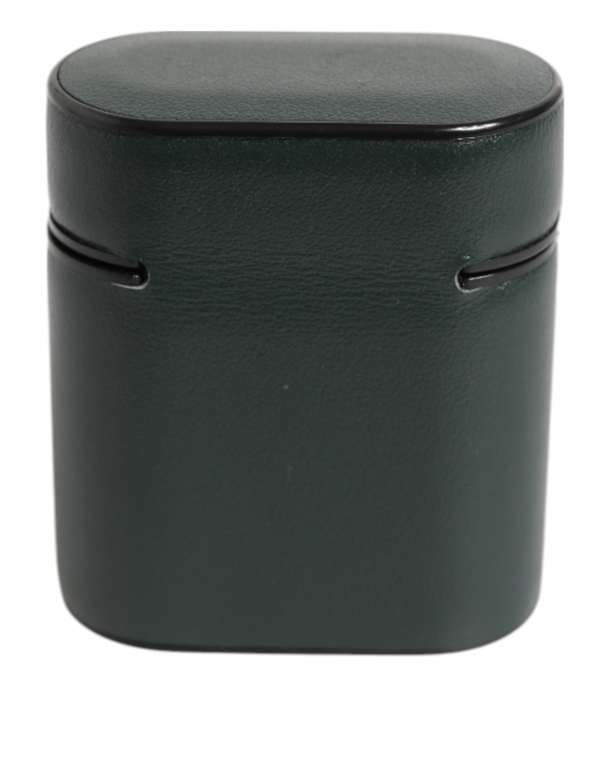 Custodia per Airpods Dolce & Gabbana in pelle di vitello verde militare con logo e patta