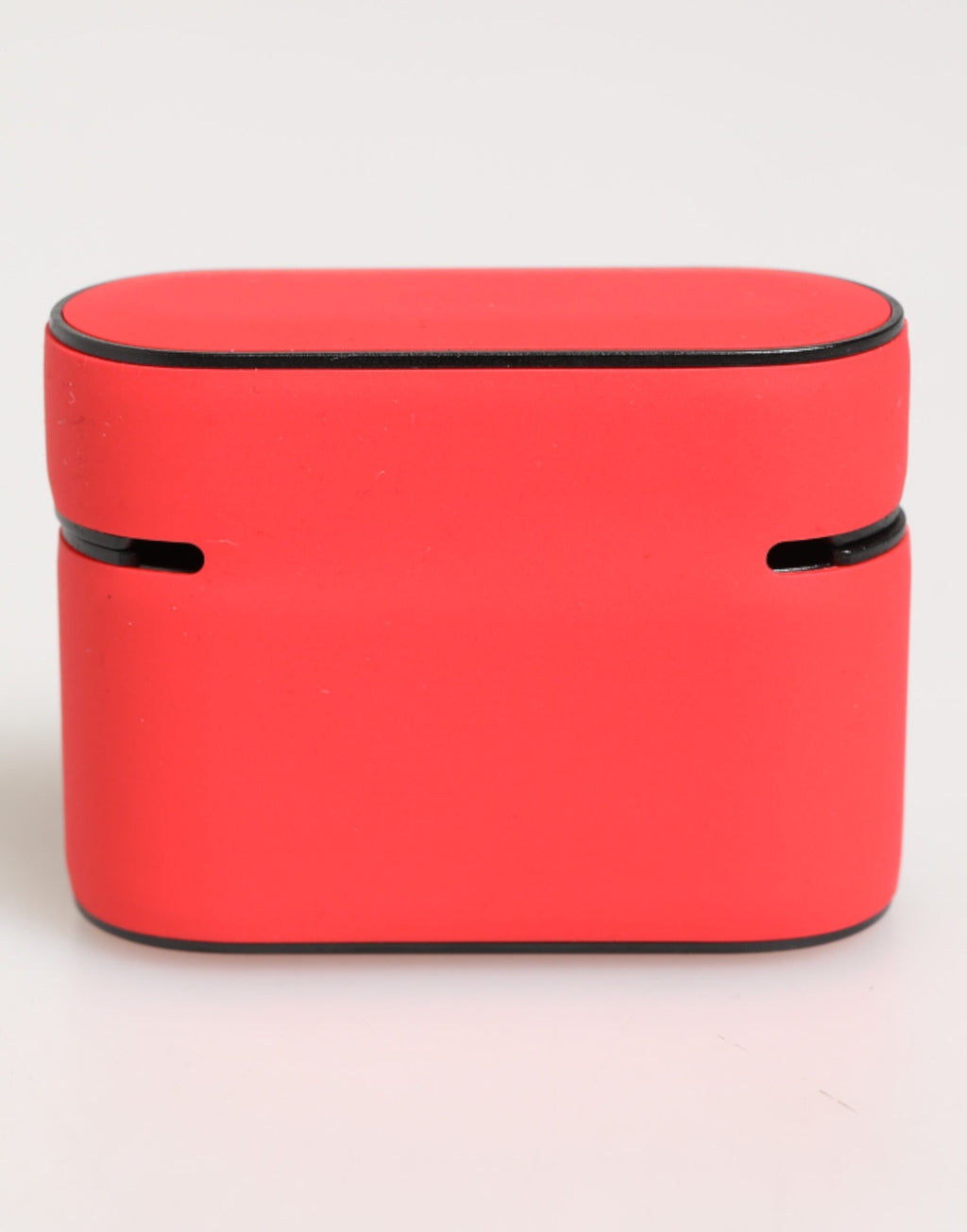 Dolce & Gabbana Custodia per Airpods da Uomo in PVC Rosso Goffrato Logo DG