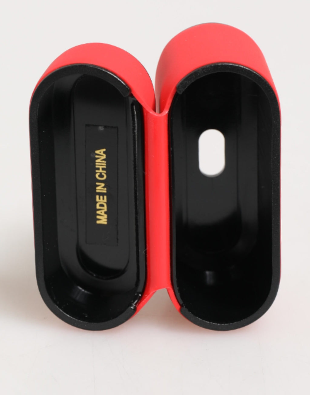 Dolce & Gabbana Custodia per Airpods da Uomo in PVC Rosso Goffrato Logo DG