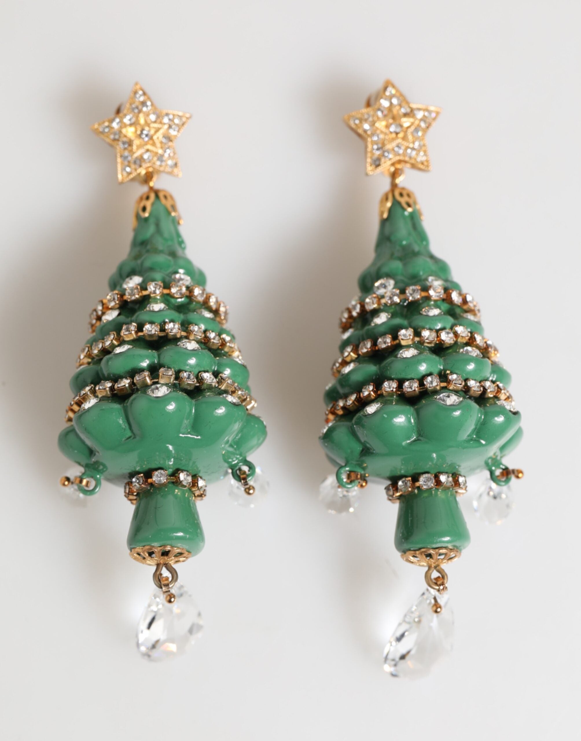 Orecchini Dolce & Gabbana Albero di Natale in Ottone Dorato Multicolore