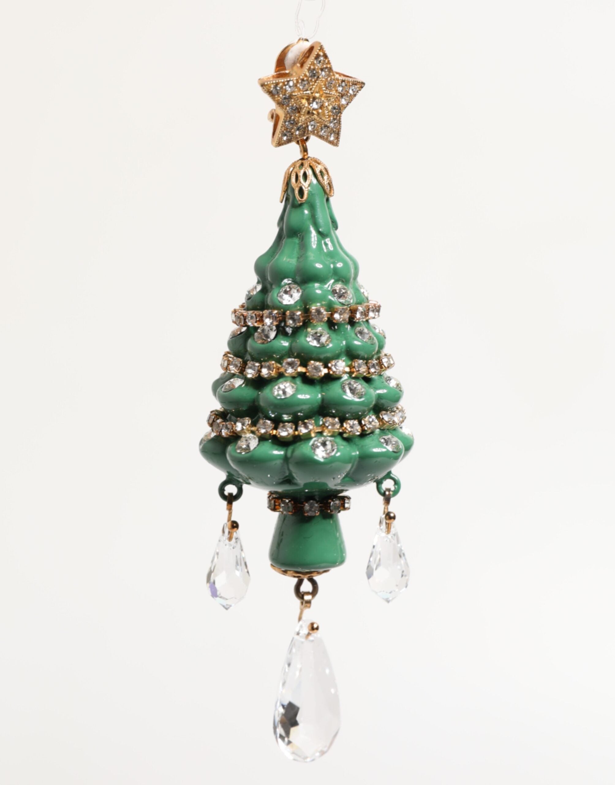 Orecchini Dolce & Gabbana Albero di Natale in Ottone Dorato Multicolore