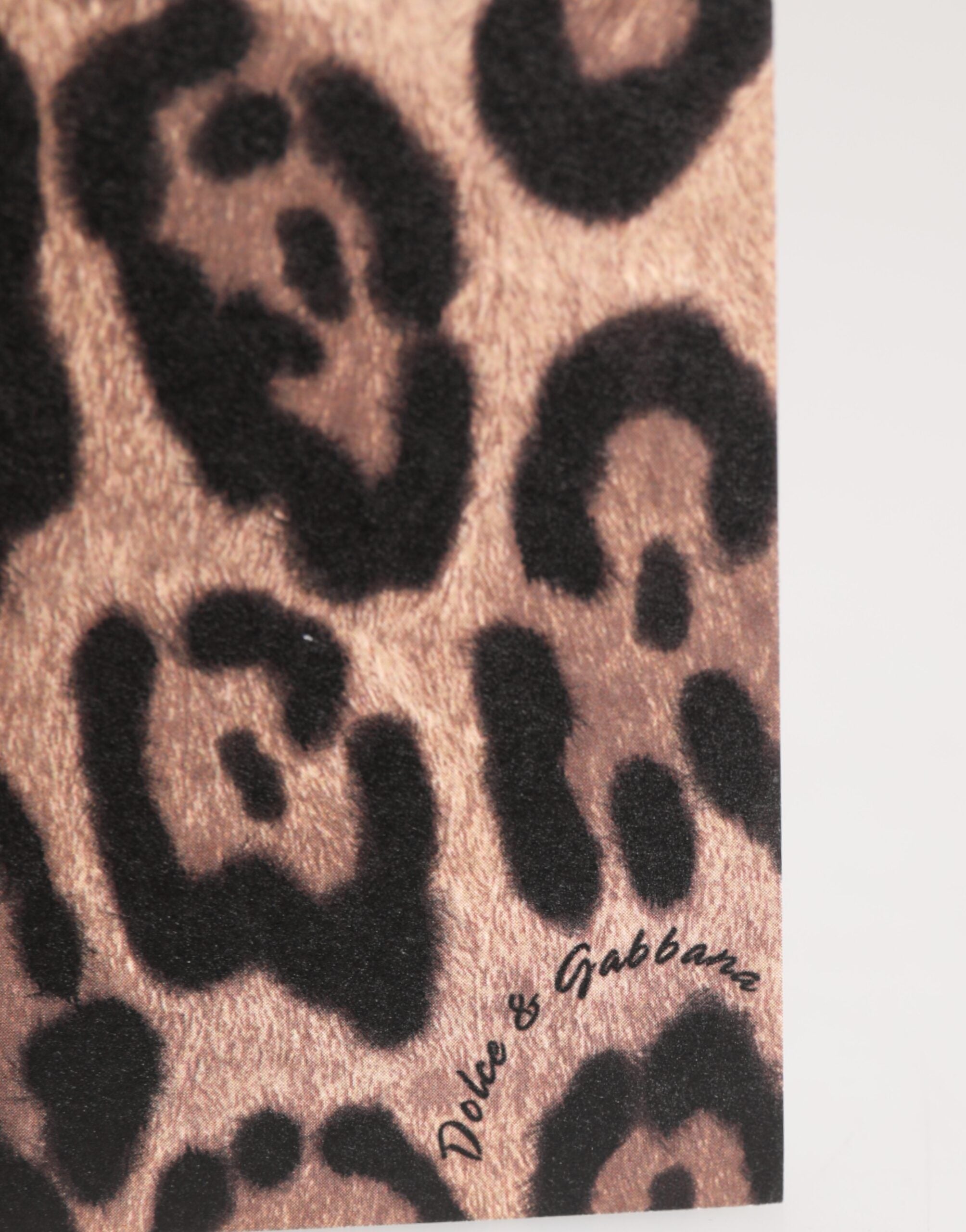 Porta cartoline in carta busta con stampa leopardata multicolore Dolce & Gabbana