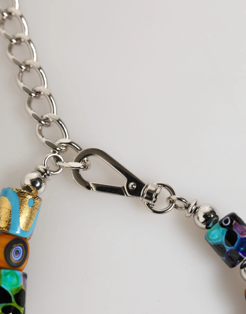 Dolce & Gabbana Collana Multicolor in Ottone e Zamak con Perline in Vetro di Murano
