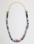 Dolce & Gabbana Collana in Ottone Dorato con Perle di Vetro di Murano Multicolori