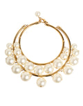 Dolce & Gabbana Collana di Lusso Statement in Ottone Dorato, Perle Finte e Cristalli