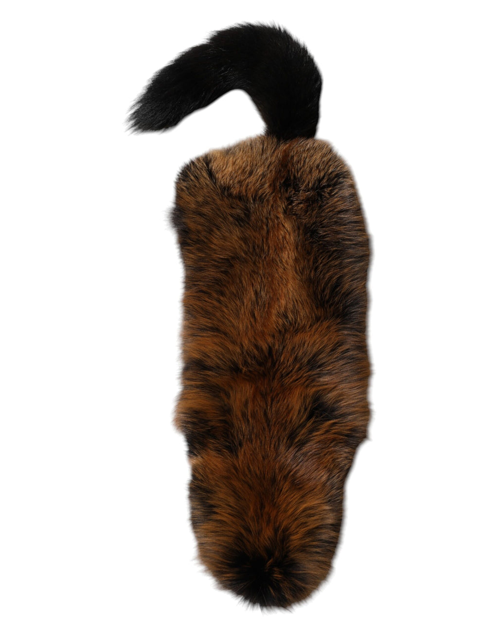 Sciarpa scaldacollo in cashmere con pelliccia di volpe rossa Dolce & Gabbana marrone