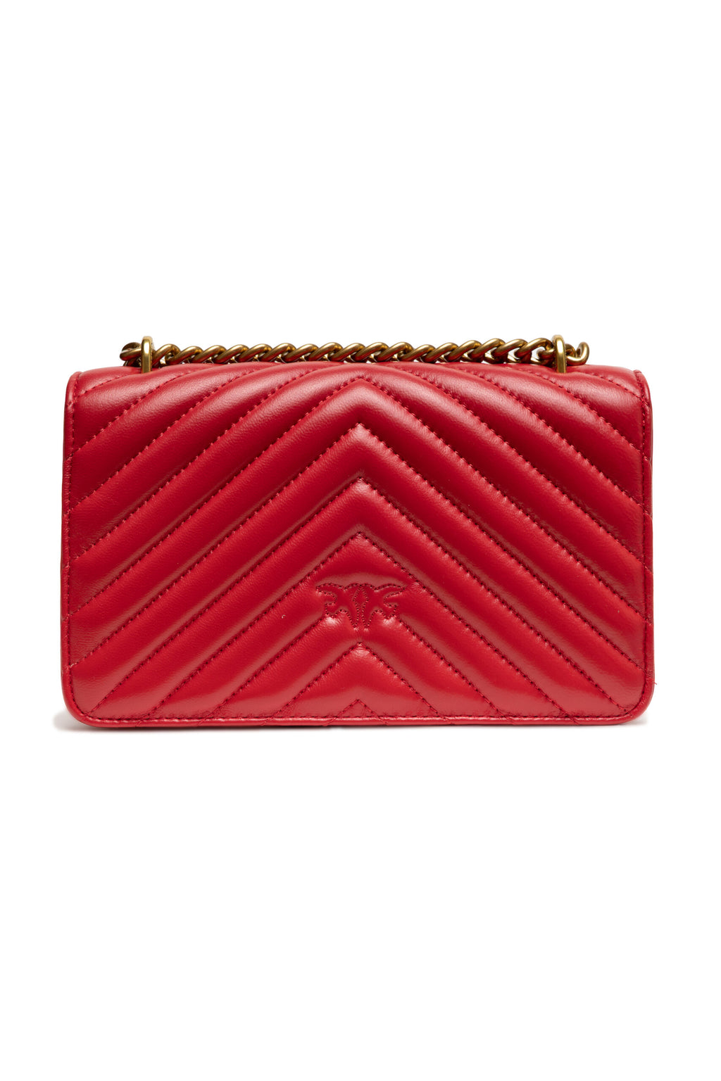 Borsa a Spalla Mini PINKO Love One in Pelle Rossa