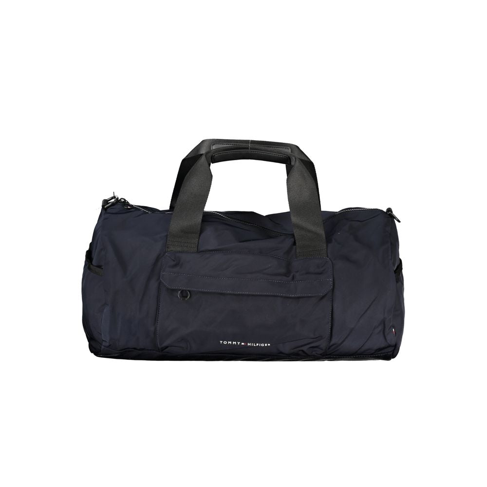 Borsa da uomo Tommy Hilfiger in poliestere blu con tracolla regolabile