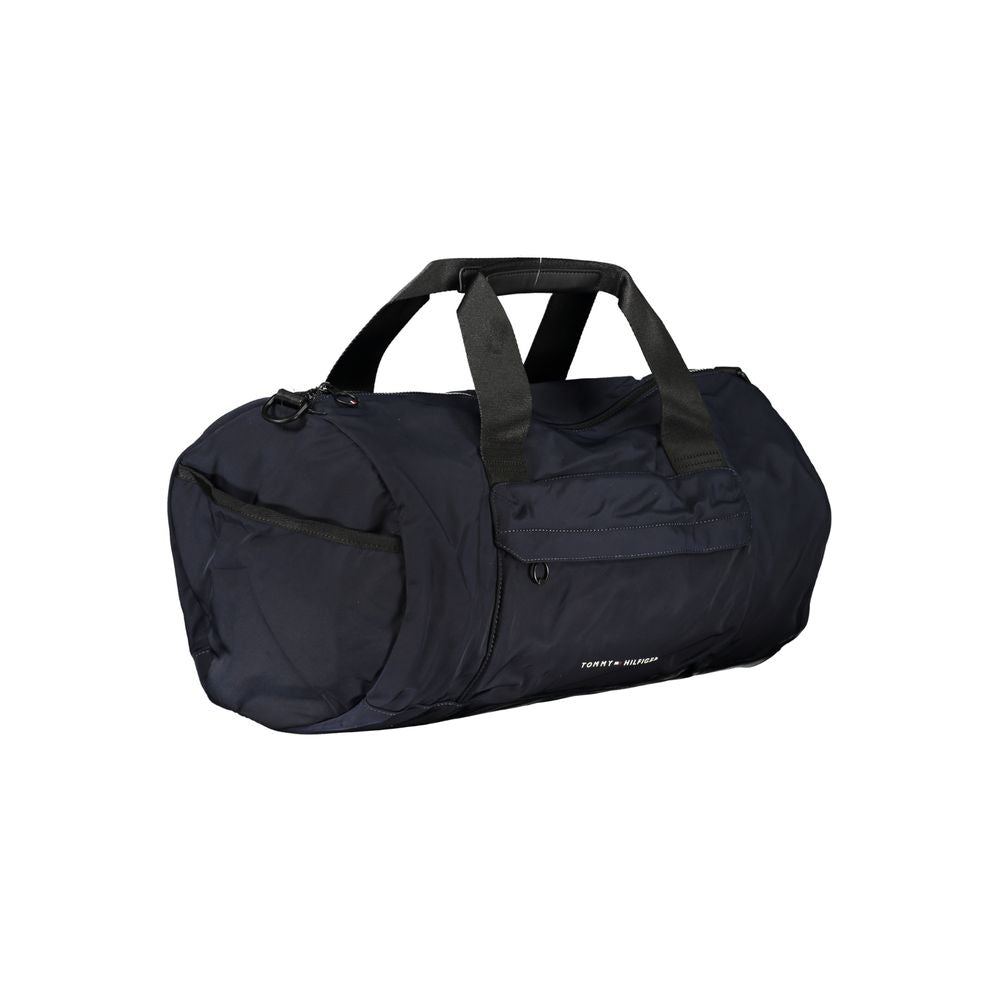 Borsa da uomo Tommy Hilfiger in poliestere blu con tracolla regolabile