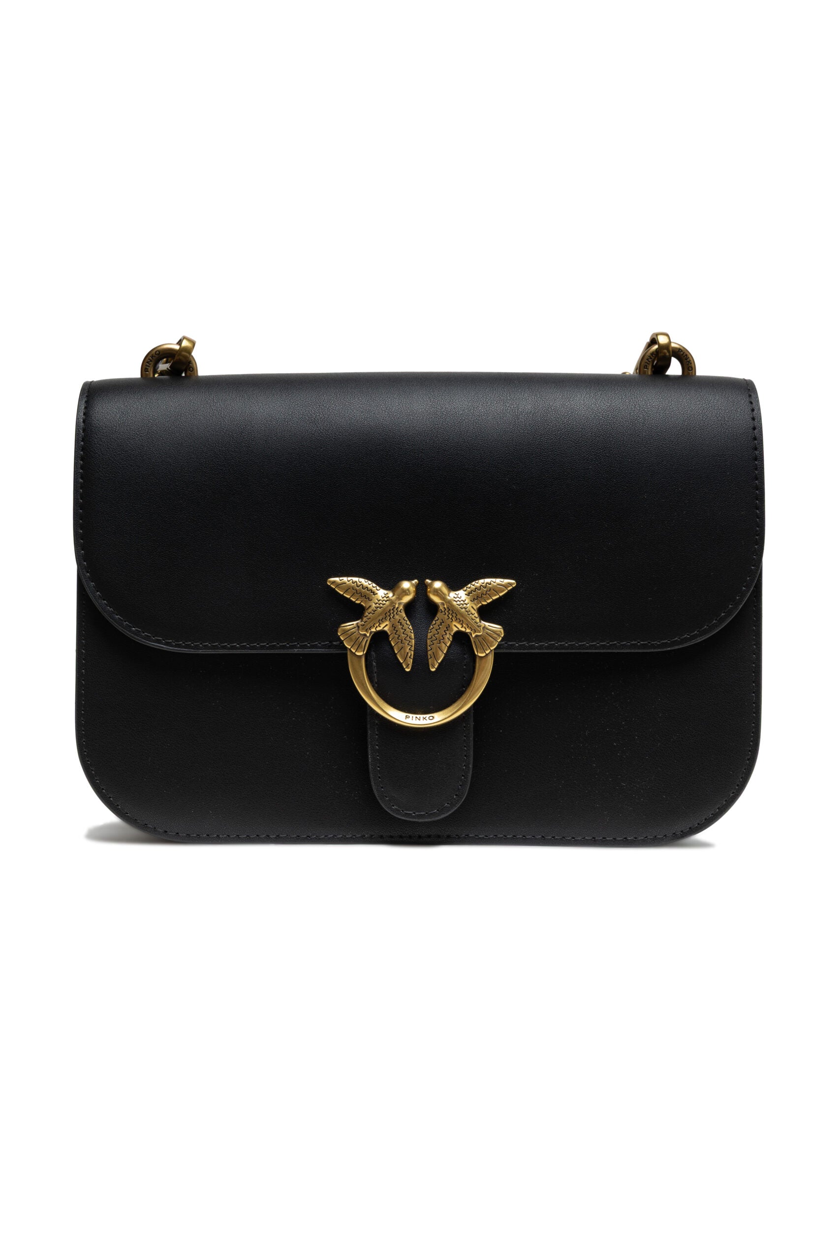 PINKO Borsa a Tracolla Classica Love Bell in Pelle Nera