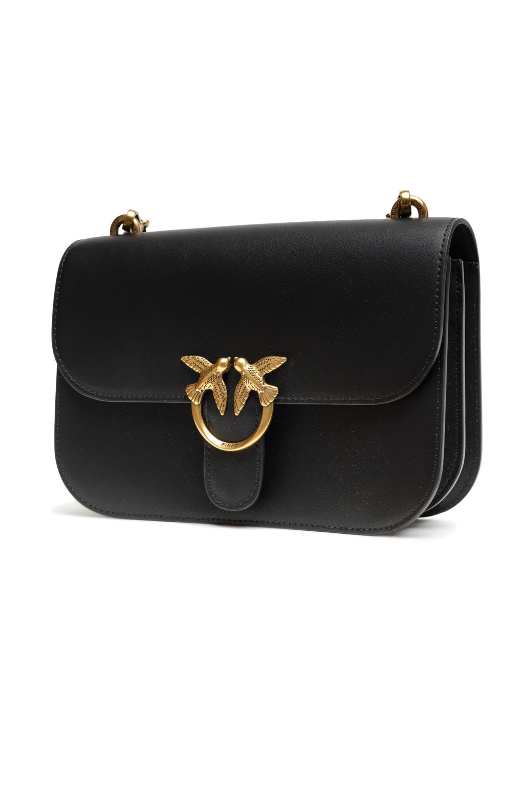 PINKO Borsa a Tracolla Classica Love Bell in Pelle Nera