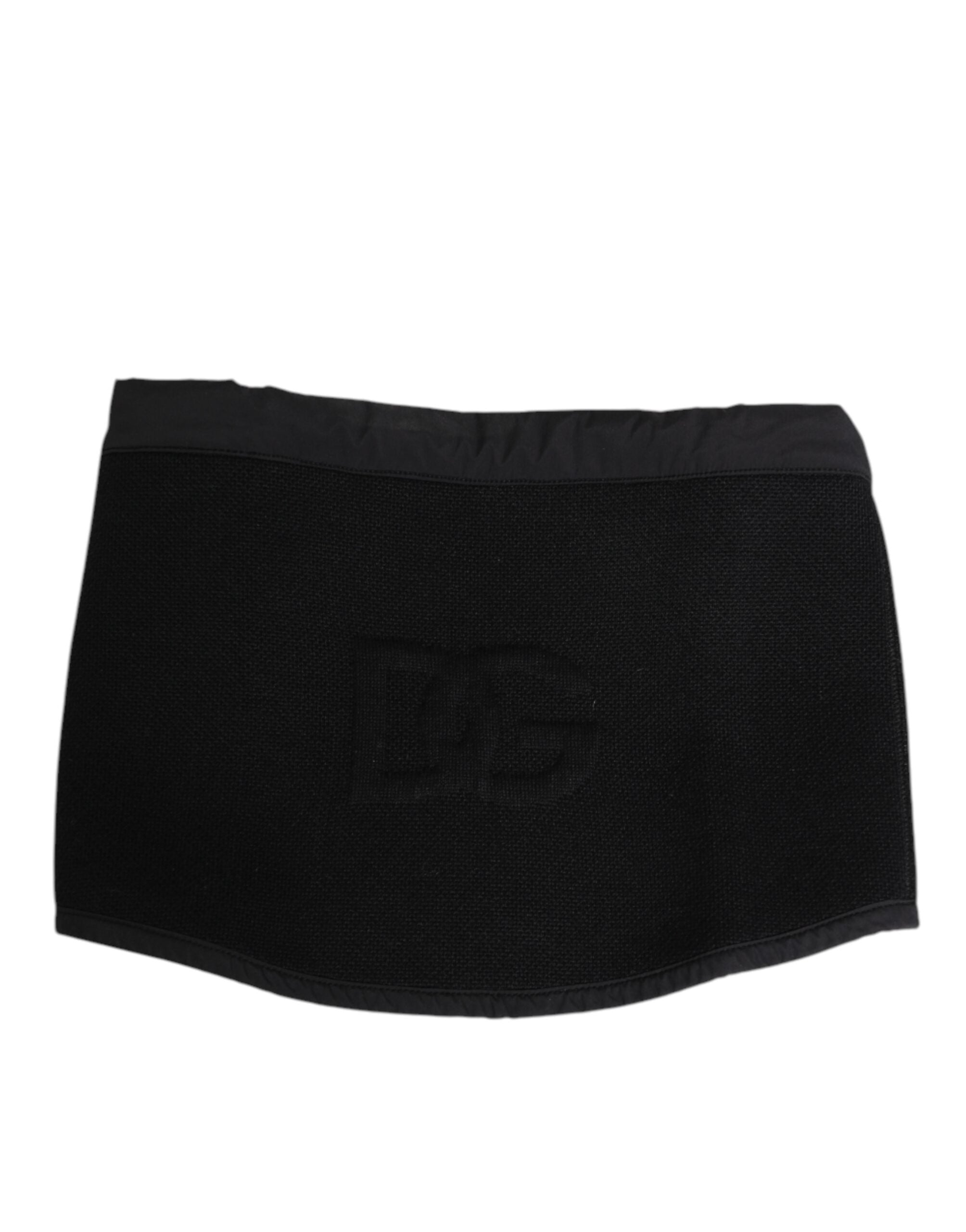 Dolce & Gabbana Stola Nera in Pizzo Maglia Logo DG Uomo Sciarpa Taglia Unica