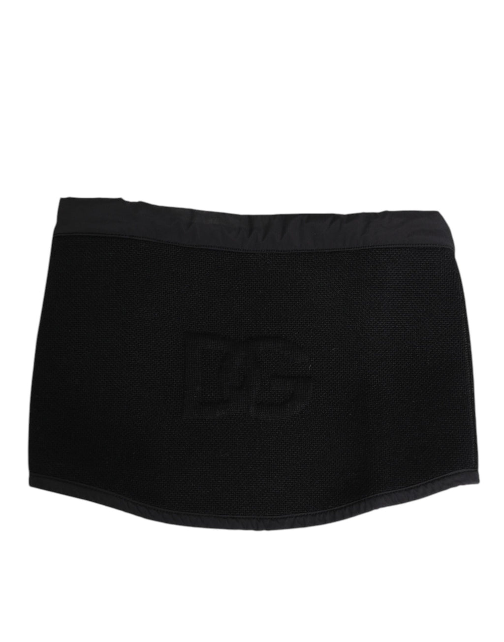 Dolce & Gabbana Stola Nera in Pizzo Maglia Logo DG Uomo Sciarpa Taglia Unica